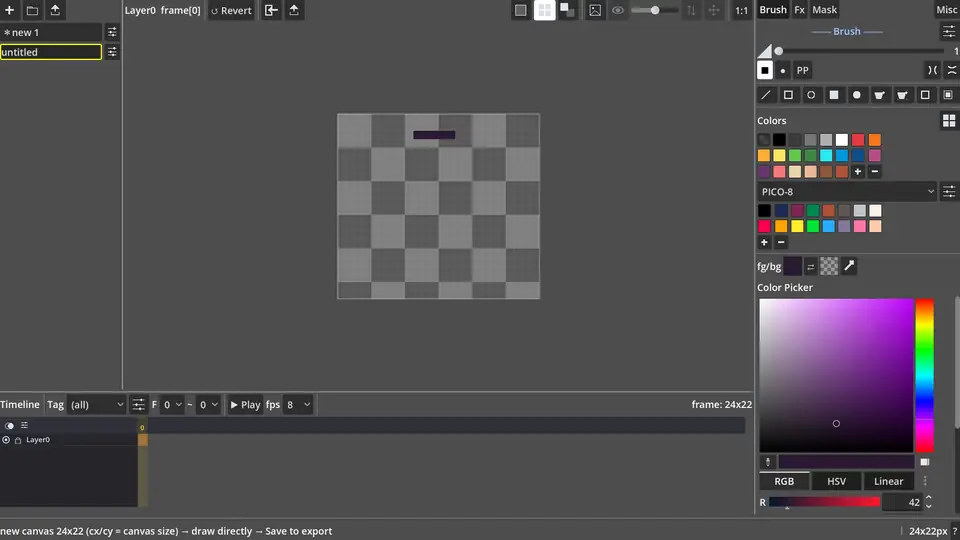 Drawing a slime, then a crab, inside NoobPixelSprite